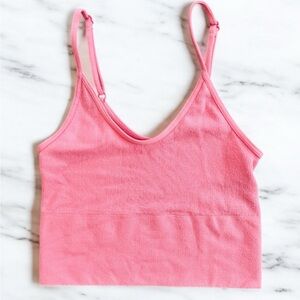 Anthropologie Pink Cropped Sleeveless Tank Top